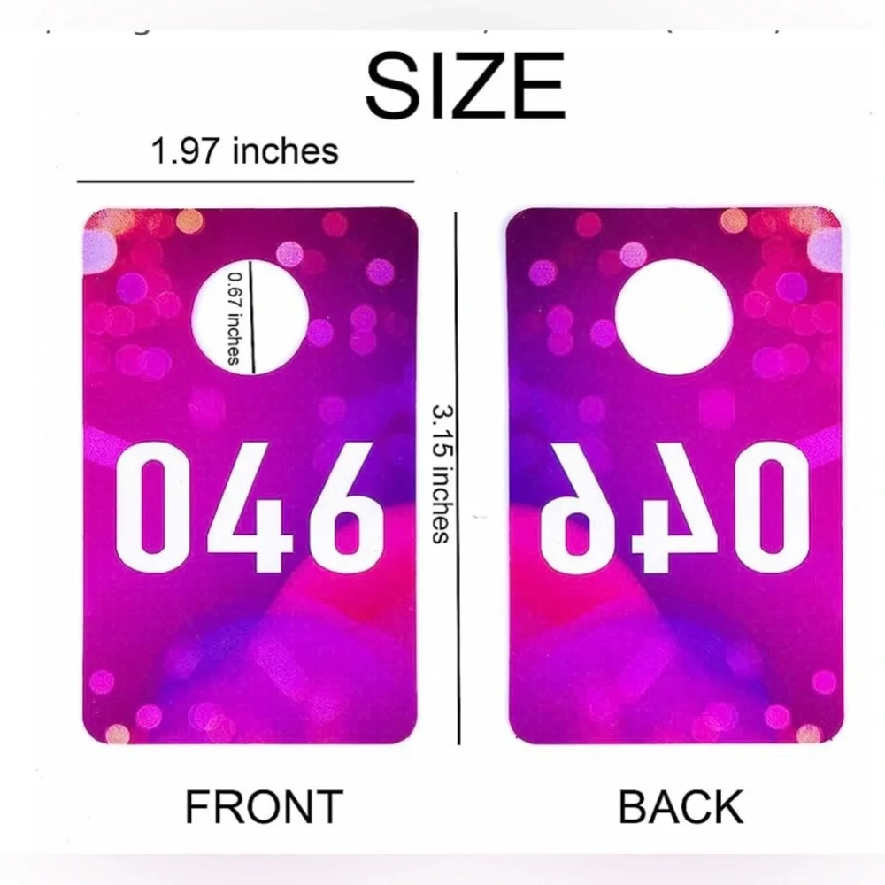 101 to 200 Closet Numbers White/Pink